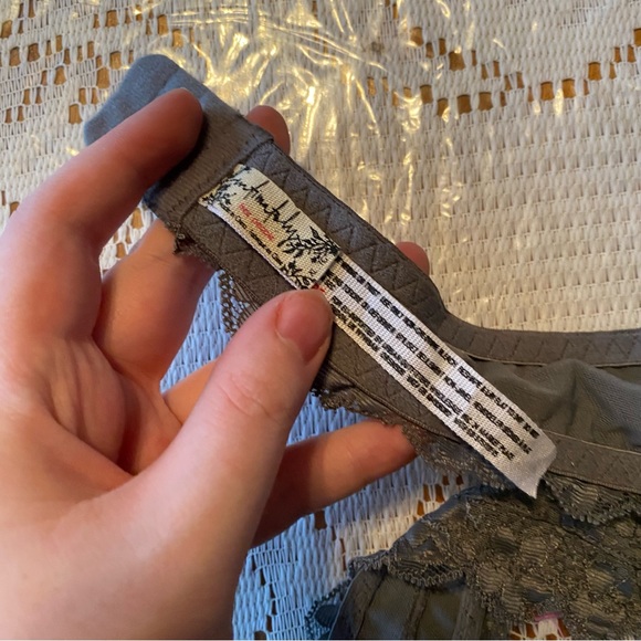 Free People • Lace Galloon Halter Bra in Grey - Picture 7 of 8